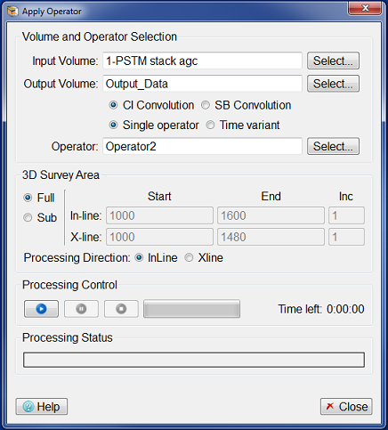 Apply Operator Dialog