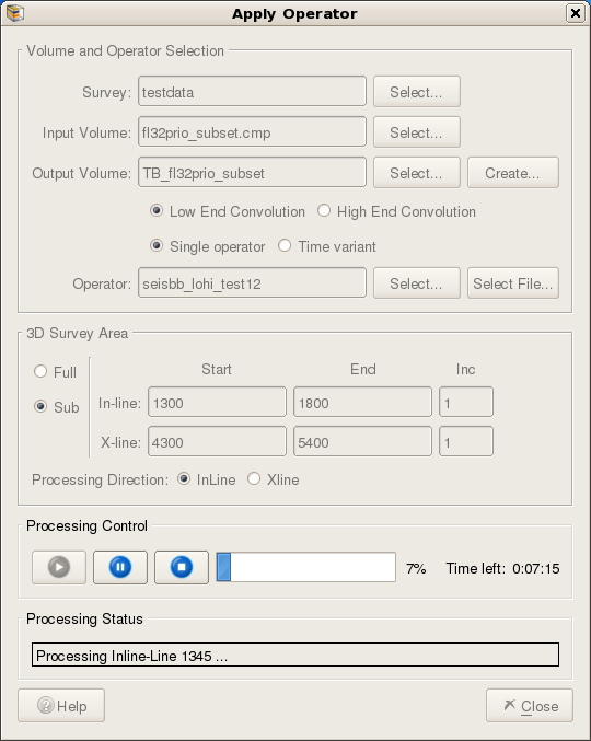 Processing Controls