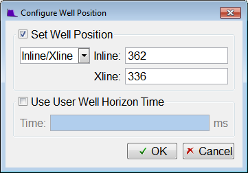 Configure ASCII Well Log Position