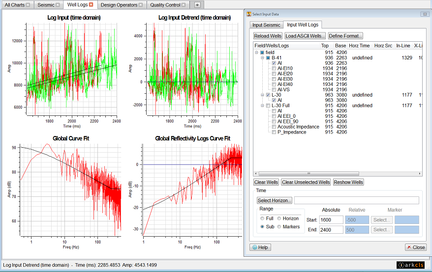 Loading Well Logs from OpendTect