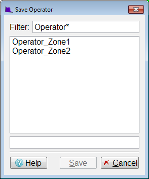 Save Operator dialog