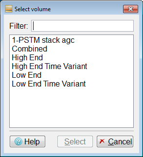 Selecting Seismic Data