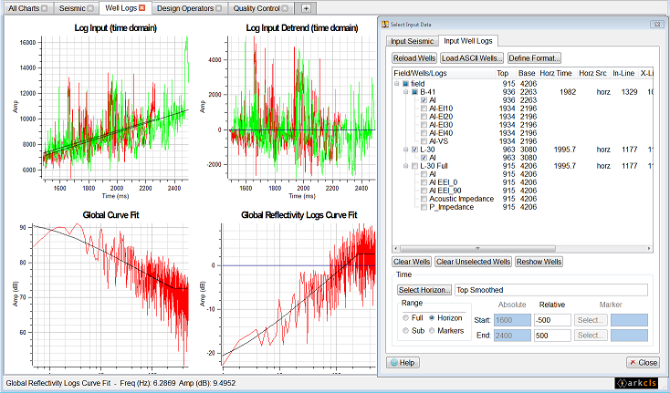 Modify Well Log Time Range (Horizon)