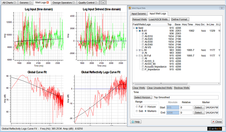 Modify Well Log Time Range (Well Markers)