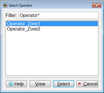 Selecting an operator