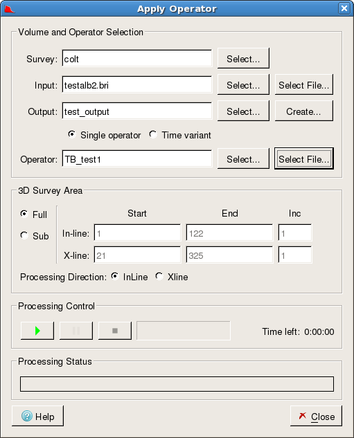 Apply Operator Dialog