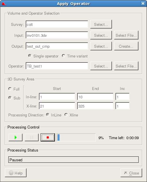 Processing Controls