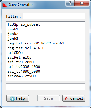 Save Operator dialog