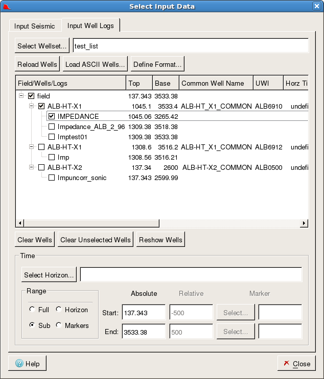 Database Well Log Loading