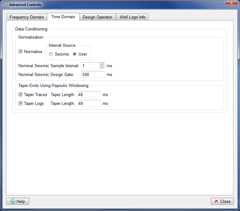 Time Domain Tab