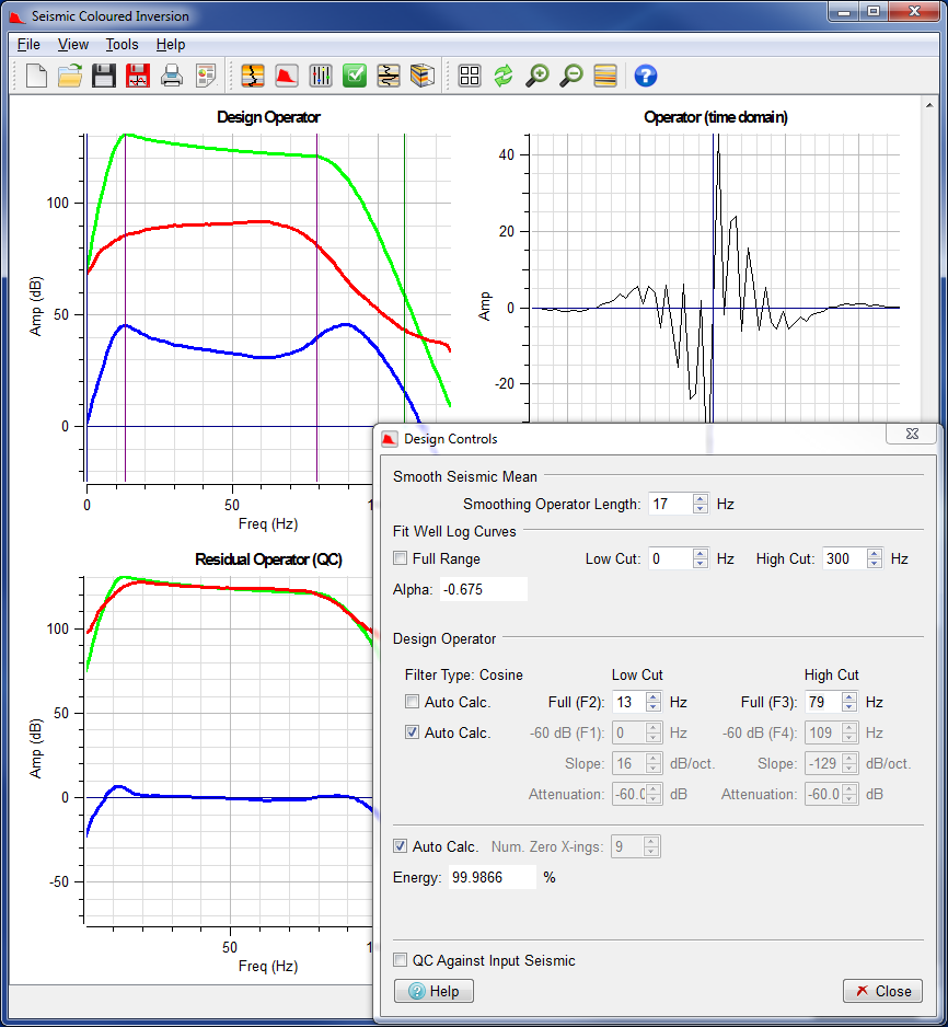 Cosine Filter block with advanced parameters