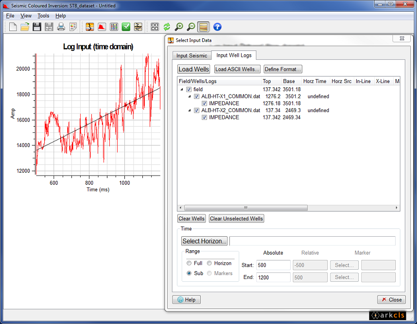 ASCII Well Log Selection