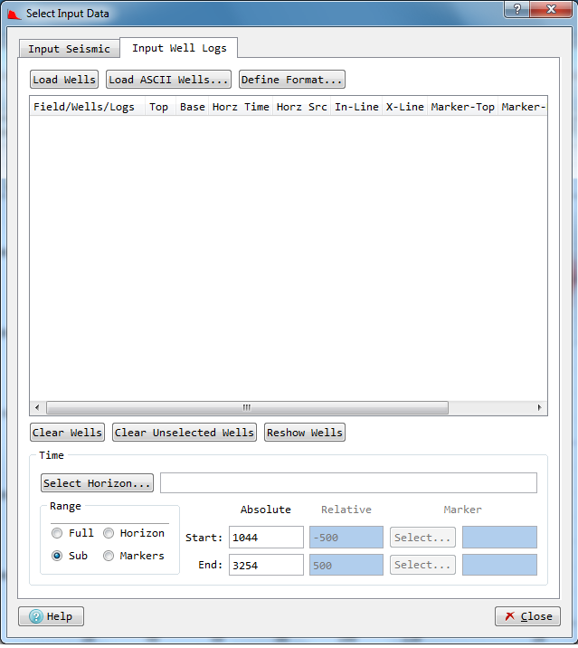 Database Well Log Loading