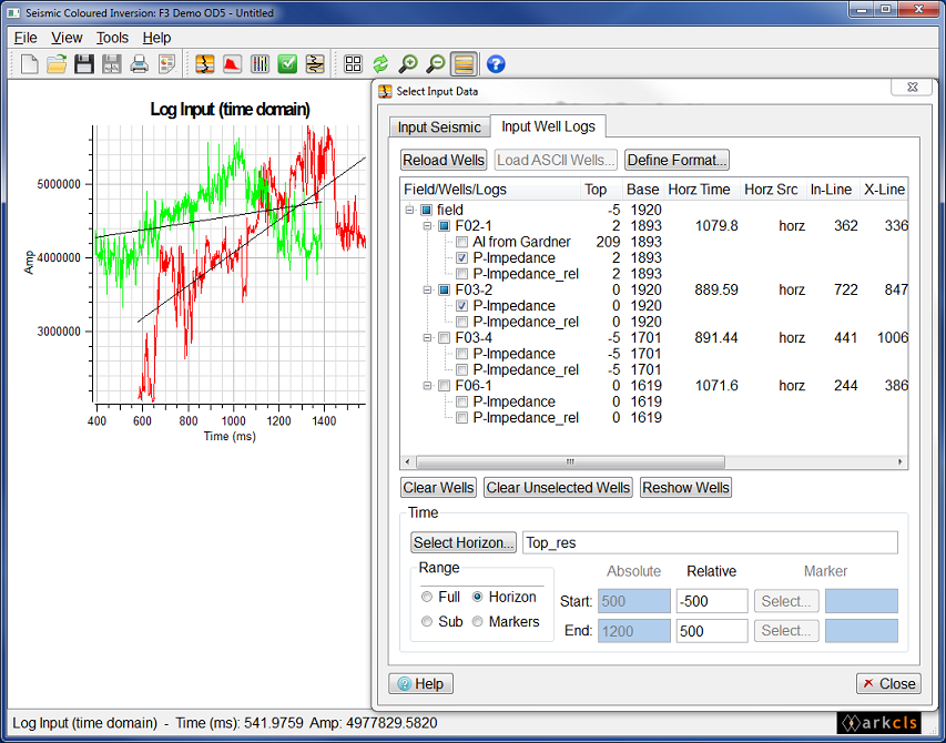 Modify Well Log Time Range (Horizon)