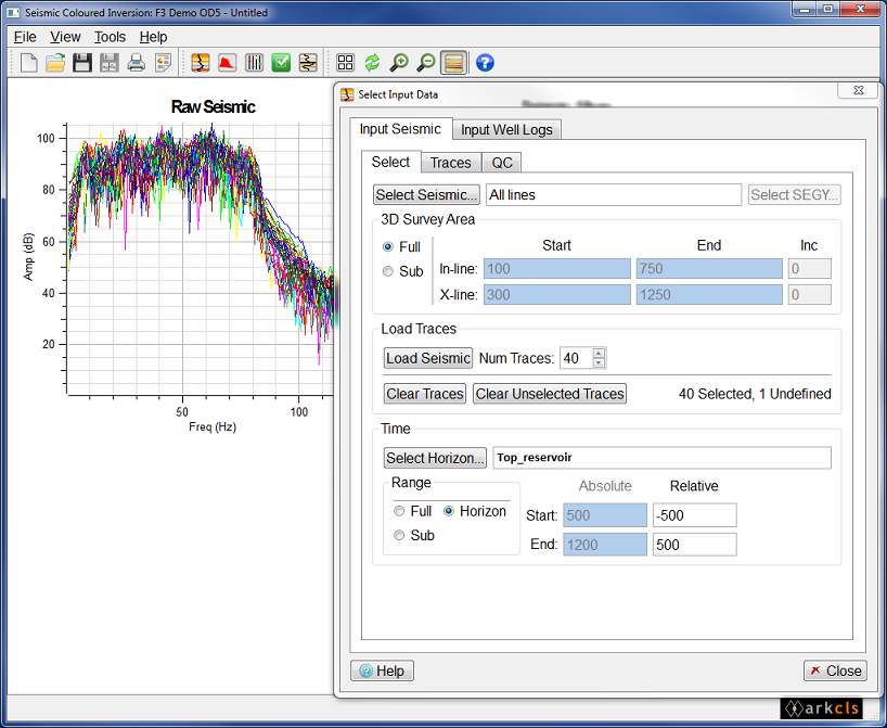 Modifying Seismic Time Range (Horizon).