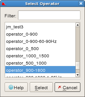 Selecting an operator
