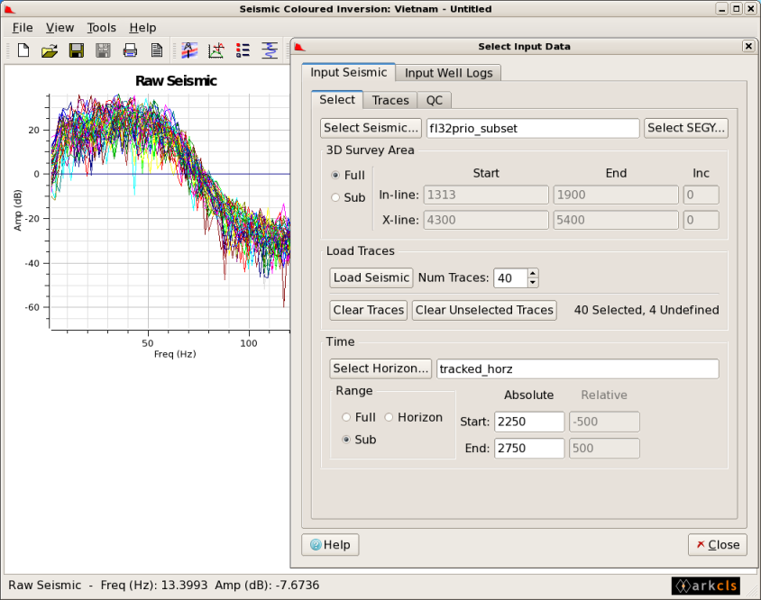 Modifying Seismic Time Range (Horizon). 2003.12 (L), R5000 (R)