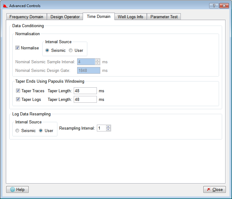 Time Domain Tab