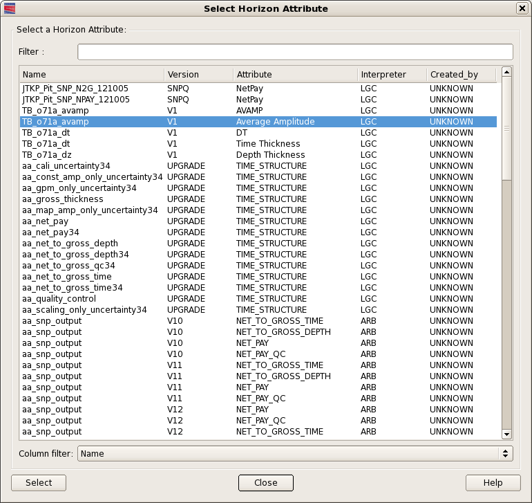 Select Horizon Attribute (OpenWorks R5000)