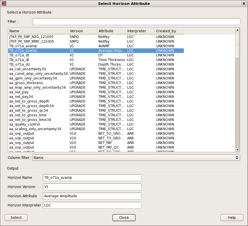 Select Horizon (OpenWorks R5000)