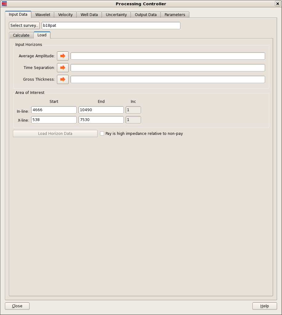 Process Controller - Input Data - Load tab