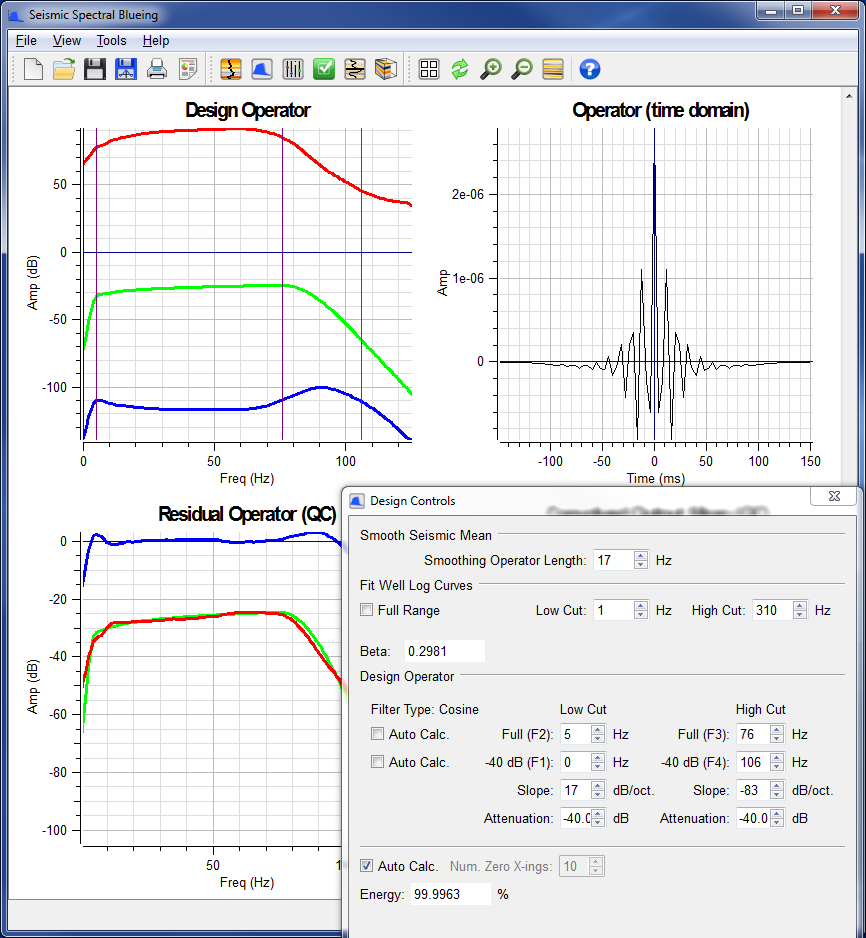 Cosine Filter block with advanced parameters