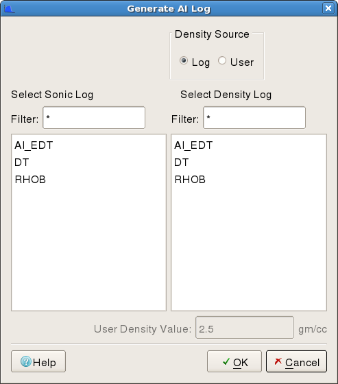 Generate Reflectivity Log (OpendTect)