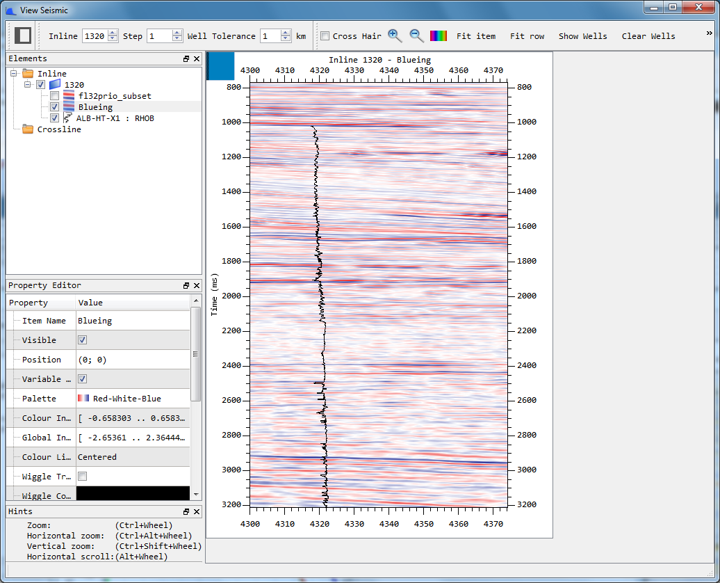 Raw logs within Seismic View