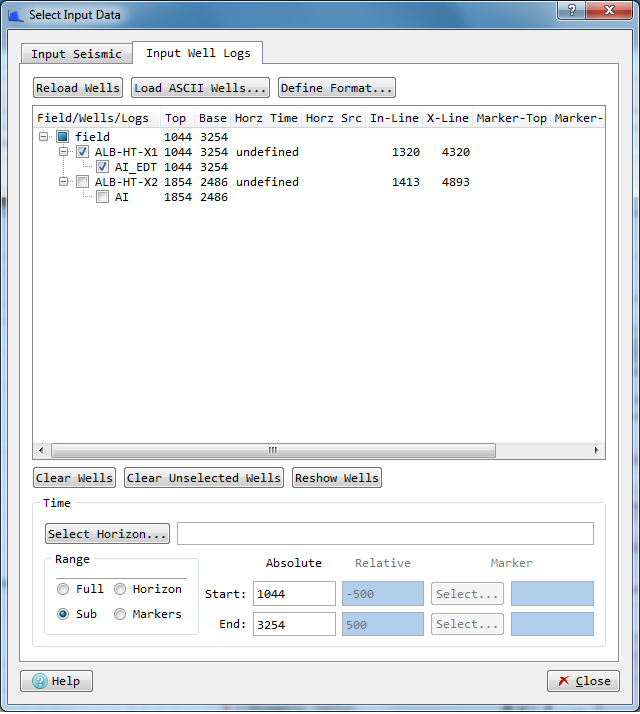 Database Well Log Loading