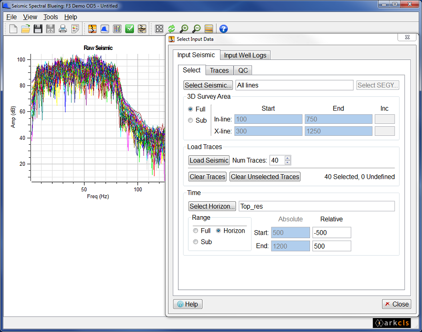 Modifying Seismic Time Range (Horizon).