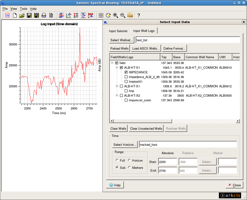 Modify Well Log Time Range (Sub)