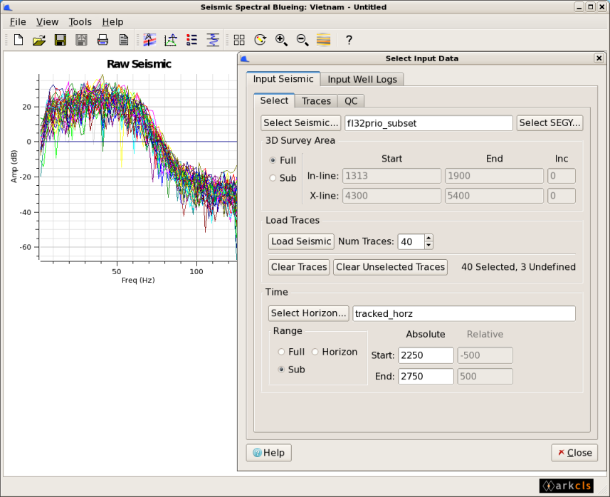 Modifying Seismic Time Range (Horizon).