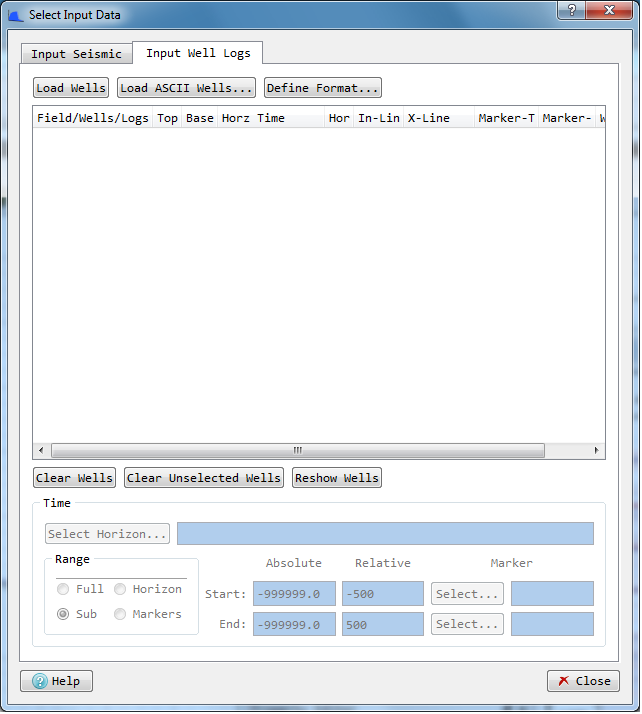 Database Well Log Loading