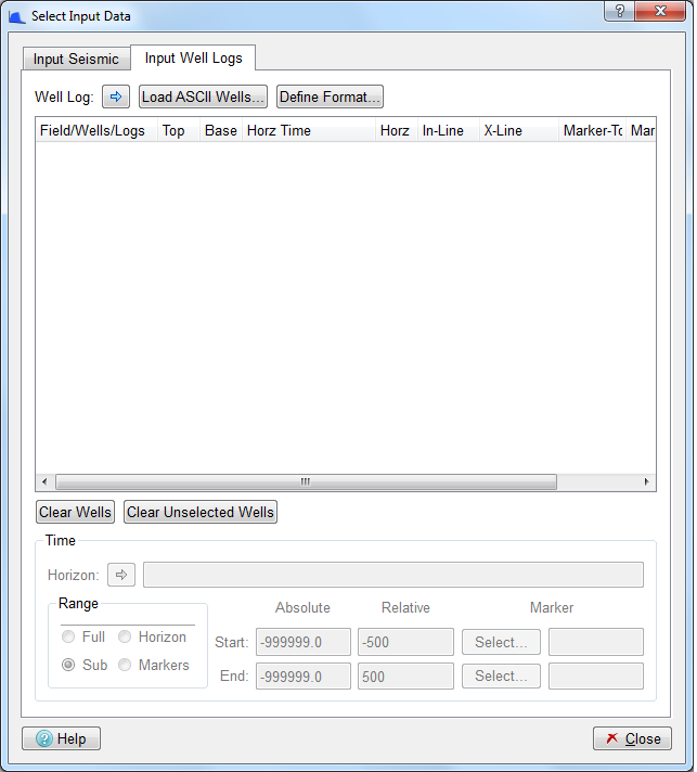 Database Well Log Loading