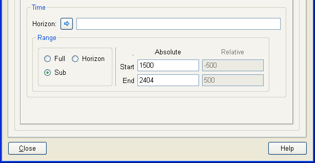 Horizon Selection - Before