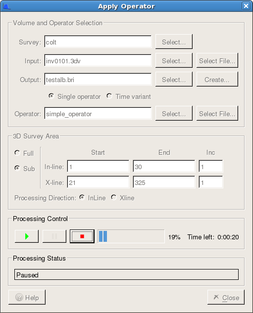 Processing Controls