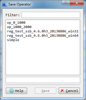 Save Operator dialog