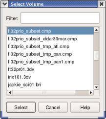 Select Input Seismic Volume. 2003.12 (L), R5000 (R)